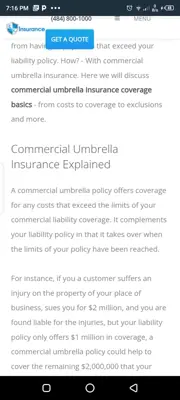 Commercial Umbrella android App screenshot 1